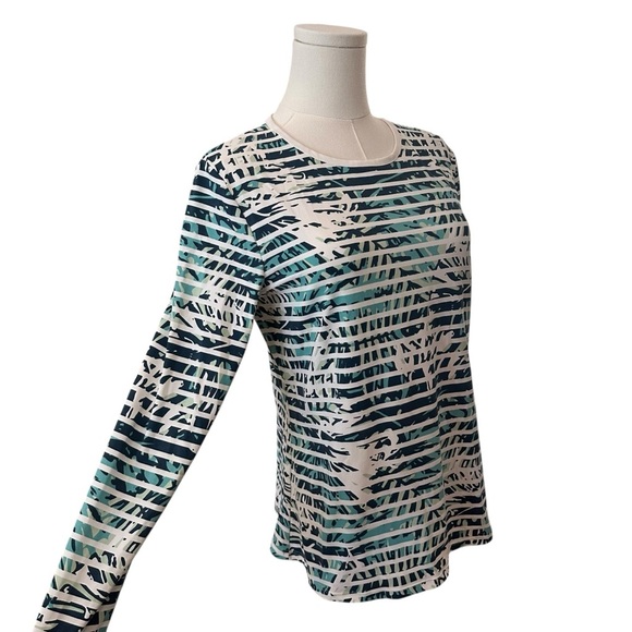 Hang Ten Women's Medium Long Sleeve Tropical UV Rashguard Swimming Athletic Top - Picture 3 of 7